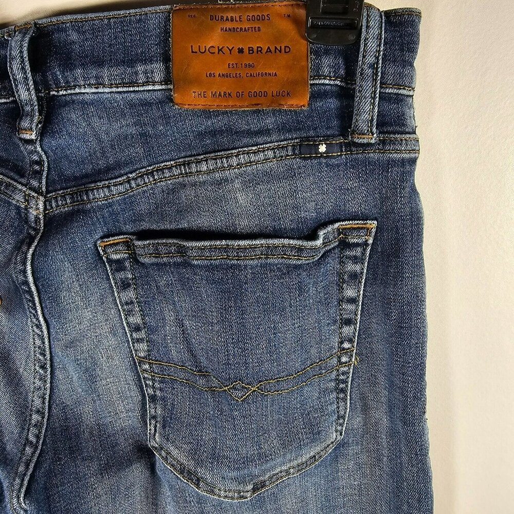 Lucky Brand 221 Straight Leg Stretch Jeans Men's Size 30x28" Medium Blue Wash - Picture 3 of 10